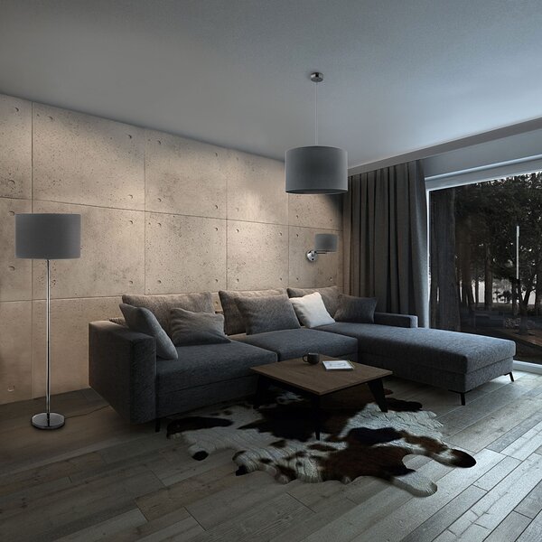 Stojací lampa Nowodvorski 9300 HOTEL I šedá