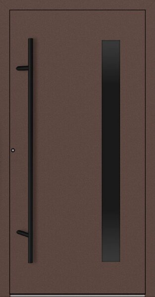 Hliníkové vchodové dveře FM Turen Premium P90 M24 BLACKLINE cihlově červená RAL3009