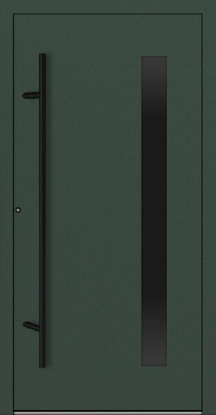 Hliníkové vchodové dveře FM Turen Premium P90 M24 BLACKLINE zelená RAL6009