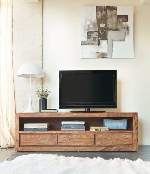 Televizní stolek GANI TVT, indický nábytek z masívu palisandru Odstín palisandru: natural