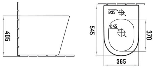Mexen Rico stojací bidet, černý mat - 36725185