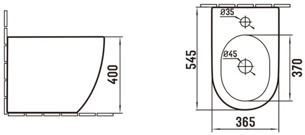 Mexen Lena stojící bidet, bílý - 36225200
