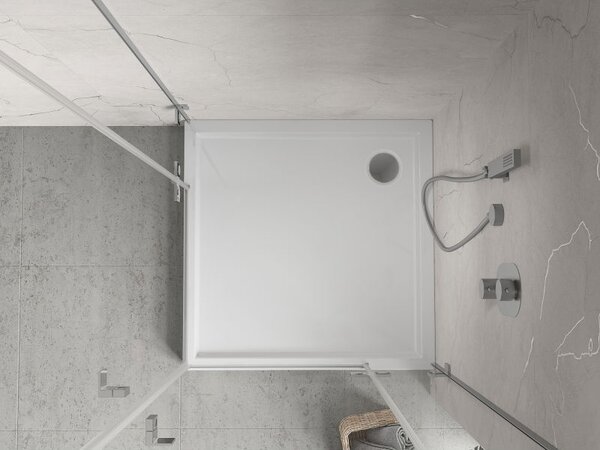 Mexen Flow+ čtvercový sprchový kout 90 x 90 cm, bílý lesk - 46S109090H