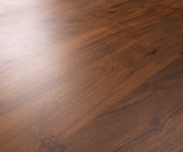 DELIFE Jídelní stůl Edge 200x100 akácie hnědá W-podnož kov titanový efekt Live-Edge