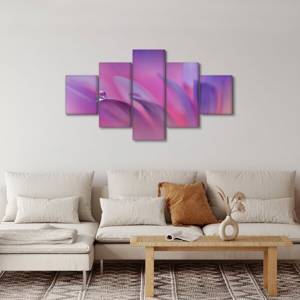 Obraz - Kapka na květu (125x70 cm)