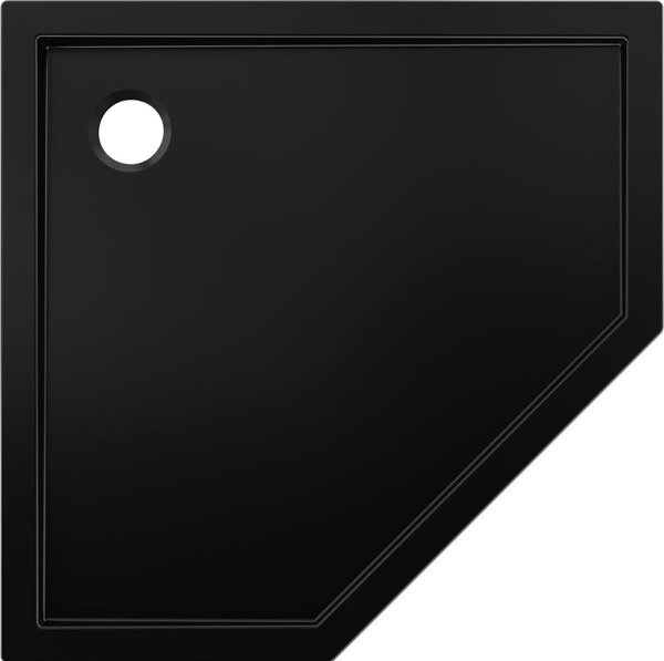 Mexen Flow pětiúhelníkový sprchový kout slim 90 x 90 cm, černý mat - 46P709090