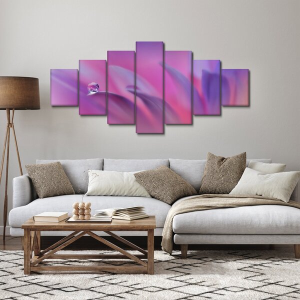 Obraz - Kapka na květu (210x100 cm)