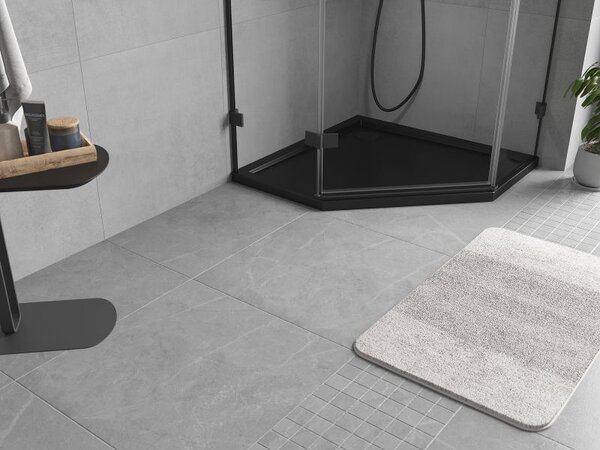 Mexen Flow pětiúhelníkový sprchový kout slim 90 x 90 cm, černý mat - 46P709090