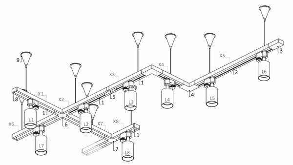 Svítidlo do lišty 9004 Nowodvorski IRIS LED 20 W 3000K bílá