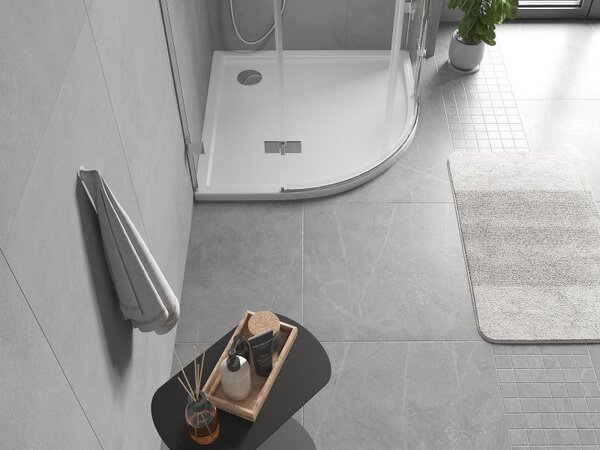 Mexen Flow sprchová vanička polokruhová slim 80 x 80 cm, bílý lesk - 46Q108080
