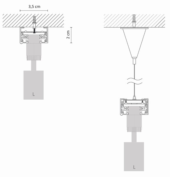 Svítidlo do lišty 9004 Nowodvorski IRIS LED 20 W 3000K bílá