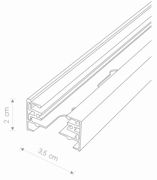 Svítidlo do lišty 9004 Nowodvorski IRIS LED 20 W 3000K bílá