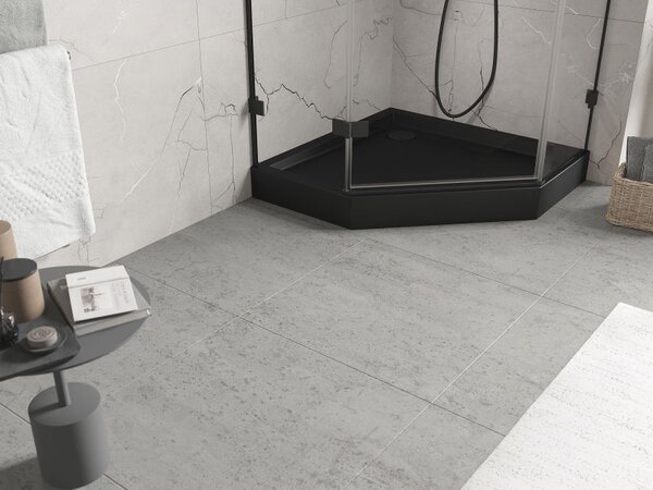 Mexen Flow+ pětiúhelníkový sprchový kout 80 x 80 cm, černý mat - 46P708080H