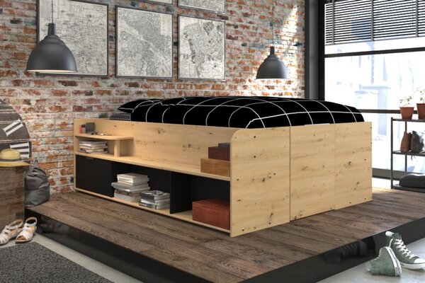 Aldo Vyvýšená postel s velkým úložným prostorem Travel