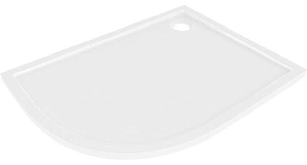 Mexen Flow sprchová vanička půlkruhová asymetrická slim pravá 100 x 90 cm, bílý lesk - 46Q109010R