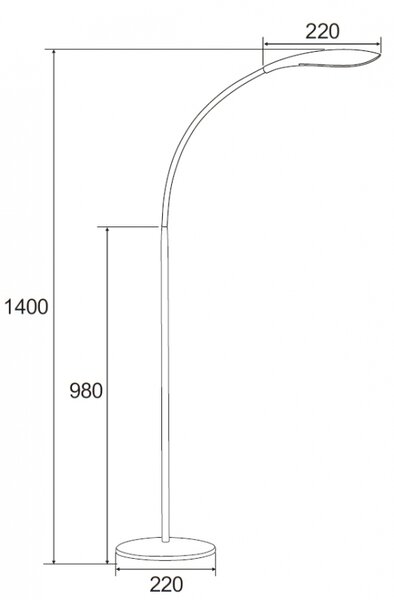 Stojací LED lampa SANDY L2076 černá