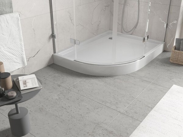 Mexen Flow+ sprchová vanička půlkruhová asymetrická pravá 100 x 90 cm, bílý lesk - 46Q109010RH