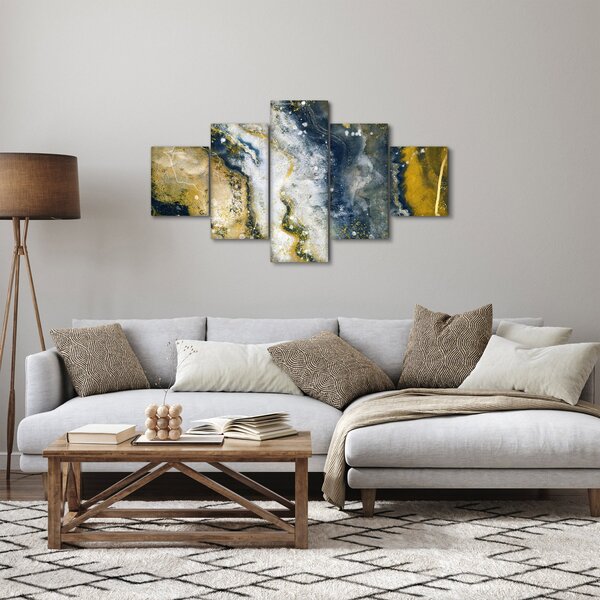 Obraz - Zlatá abstrakce (125x70 cm)