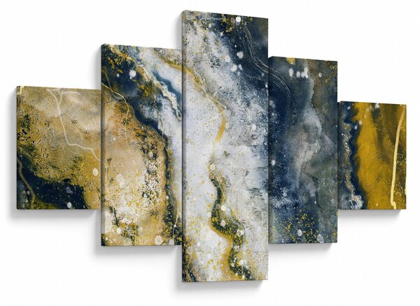 Obraz - Zlatá abstrakce (125x70 cm)