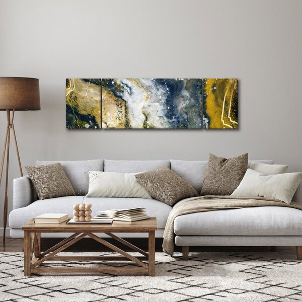 Obraz - Zlatá abstrakce (170x50 cm)
