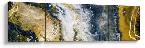 Obraz - Zlatá abstrakce (170x50 cm)