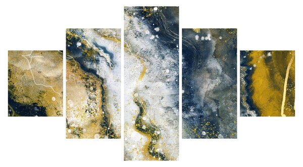 Obraz - Zlatá abstrakce (125x70 cm)