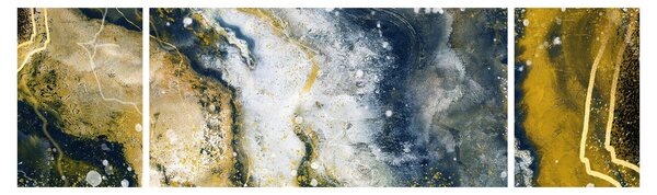 Obraz - Zlatá abstrakce (170x50 cm)