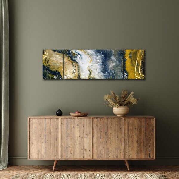 Obraz - Zlatá abstrakce (170x50 cm)
