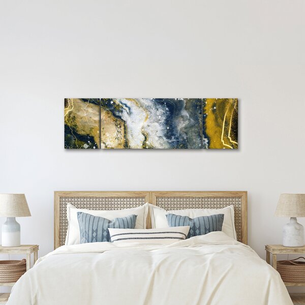 Obraz - Zlatá abstrakce (170x50 cm)