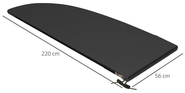 Ochranný obal na slunečník Outsunny - Voděodolný Oxford 600D, obal s ozdobným zipem pro zahradu Ø56x220 cm, Černý | Aosom