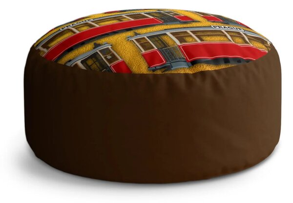 Sablio Taburet Circle Pražské historické tramvaje Žlutý Pattern: 38x48 cm