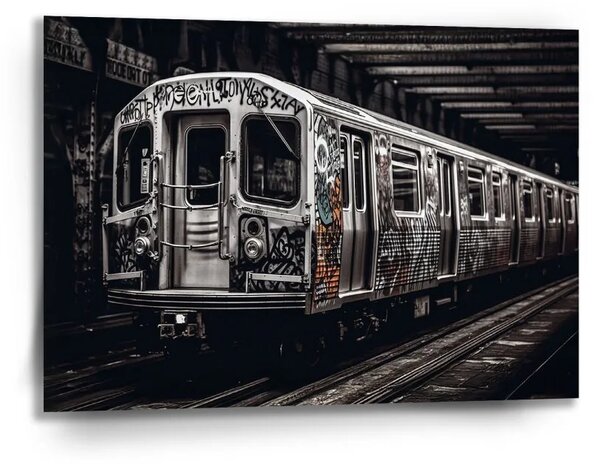 Sablio Obraz Městské metro s graffiti - 90x60 cm