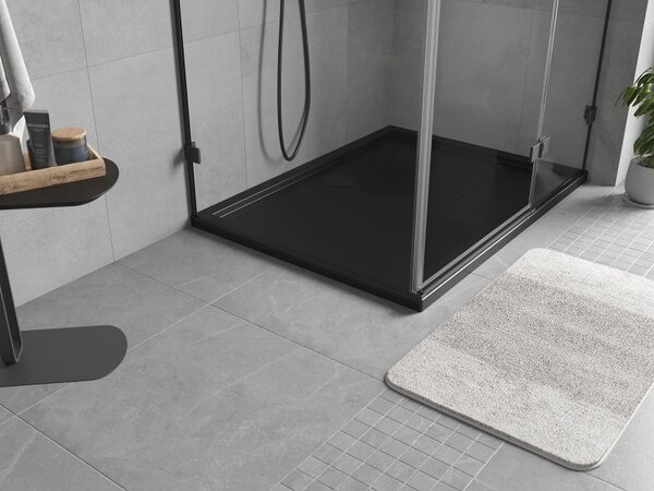 Mexen Flow obdélníkový sprchový kout slim 90 x 75 cm, černý mat - 46R707590