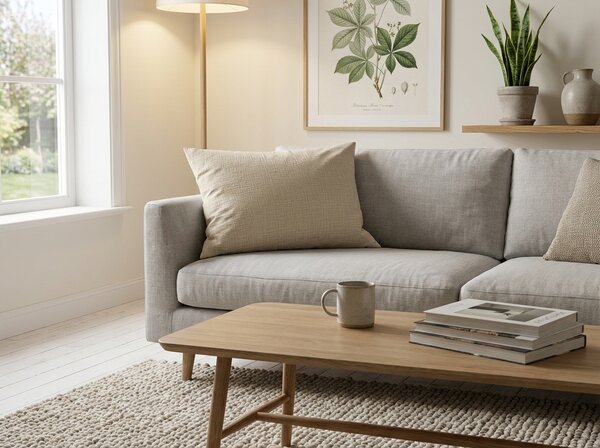 Mušelínový povlak na polštář MUSSARI 50x70 cm, světle béžový