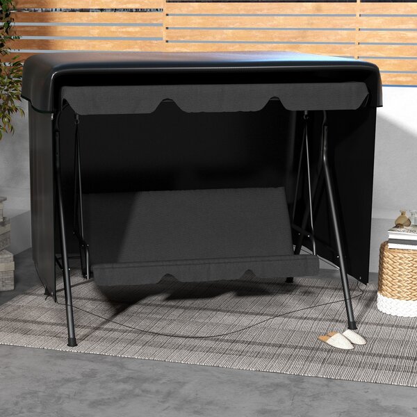 Ochranný obal na houpačku Outsunny, voděodolné plátno 2,15L x 1,55W x 1,5H m PE Černý | Aosom