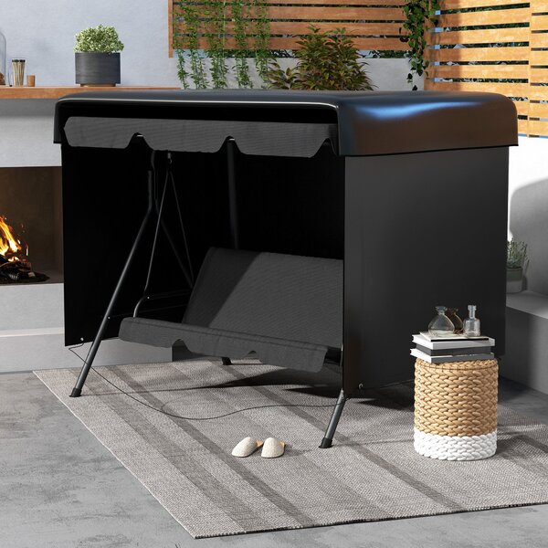 Ochranný obal na houpačku Outsunny, voděodolné plátno 2,15L x 1,55W x 1,5H m PE Černý | Aosom