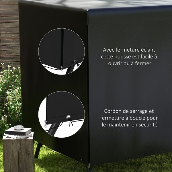 Ochranný obal na houpačku Outsunny, voděodolné plátno 2,15L x 1,55W x 1,5H m PE Černý | Aosom