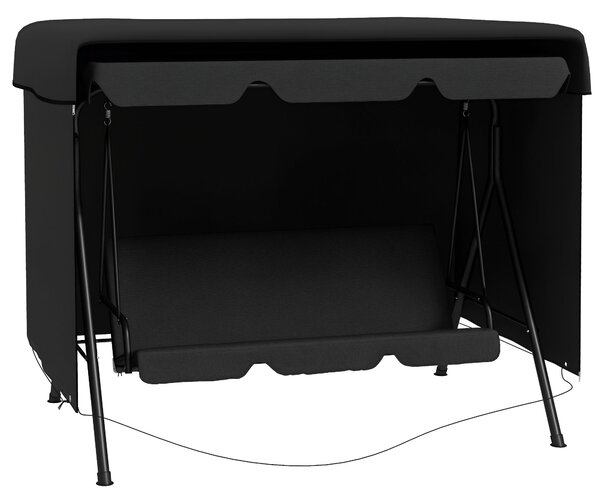 Ochranný obal na houpačku Outsunny, voděodolné plátno 2,15L x 1,55W x 1,5H m PE Černý | Aosom