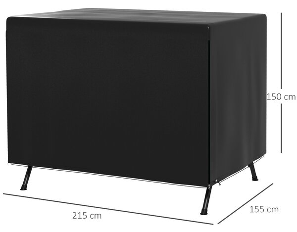 Ochranný obal na houpačku Outsunny, voděodolné plátno 2,15L x 1,55W x 1,5H m PE Černý | Aosom