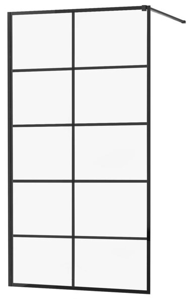 MEXEN - KIOTO Sprchová zástěna WALK-IN 80x200 cm 8 mm, černá, černý vzor 1 800-080-101-70-77