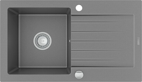 MEXEN - Pablo granitový dřez 1 s odkapávačem 752x436 mm, šedá 6510751010-71