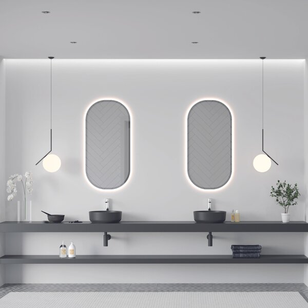 Laveo Desna, keramické umyvadlo na desku 360x360x120 mm, černá matná, LAV-VUD_B236