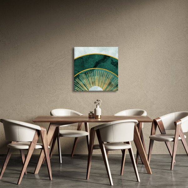 Obraz - Tvary se zlatou texturou (30x30 cm)