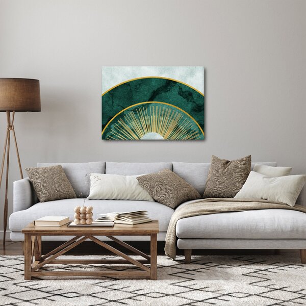 Obraz - Tvary se zlatou texturou (70x50 cm)