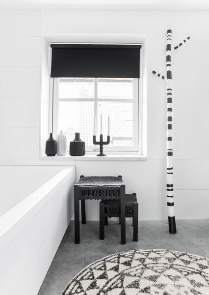 Koupelnová předložka / kobereček Round Black 60 cm