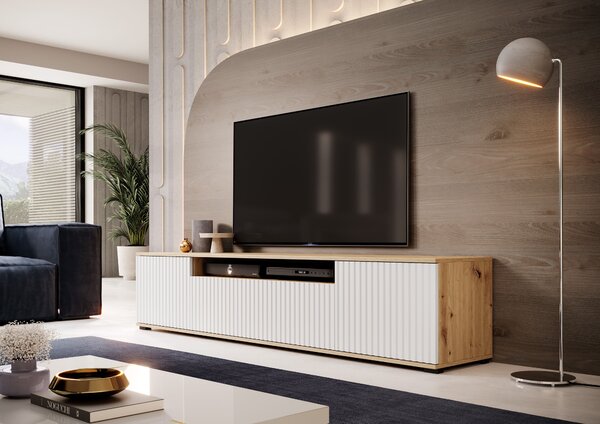 TV stolek Cloe 200 cm Barva: Artisan / Černá