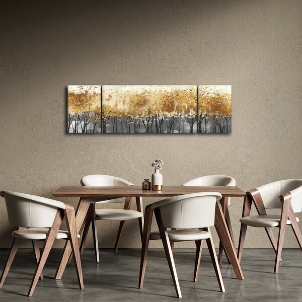 Obraz - Zlaté stromy (170x50 cm)