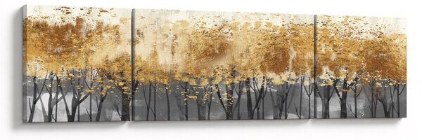 Obraz - Zlaté stromy (170x50 cm)