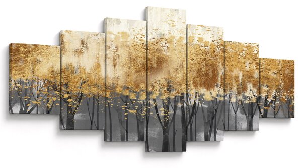 Obraz - Zlaté stromy (210x100 cm)