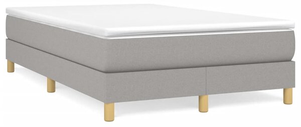 Box spring postel s matrací světle šedá 120x190 cm textil 3269664